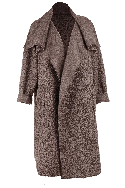 Time-Limited Offer Fleck Boucle Waterfall Coat