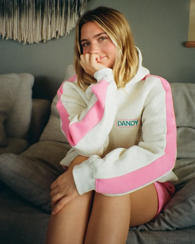 New Deals Pink Stripe Oversized Lux Hoodie