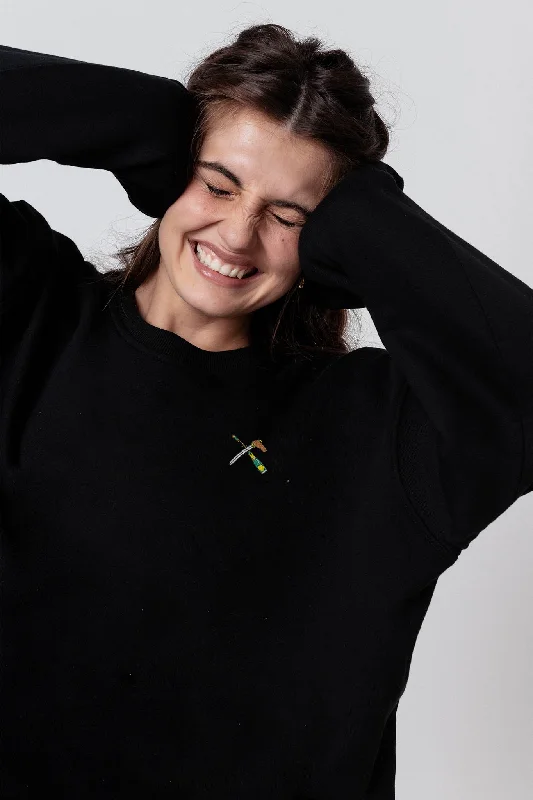 Quick Sale Champagnersäbel | Besticker Bio Baumwoll Frauen Pullover