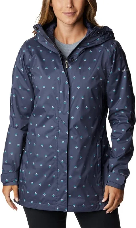 Great Deals Columbia Women's Splash a Little II Rain Coat - Navy Print Size XL MSP$100 Great Deals Columbia Women's Splash a Little II Rain Coat - Navy Print Size XL MSP$100