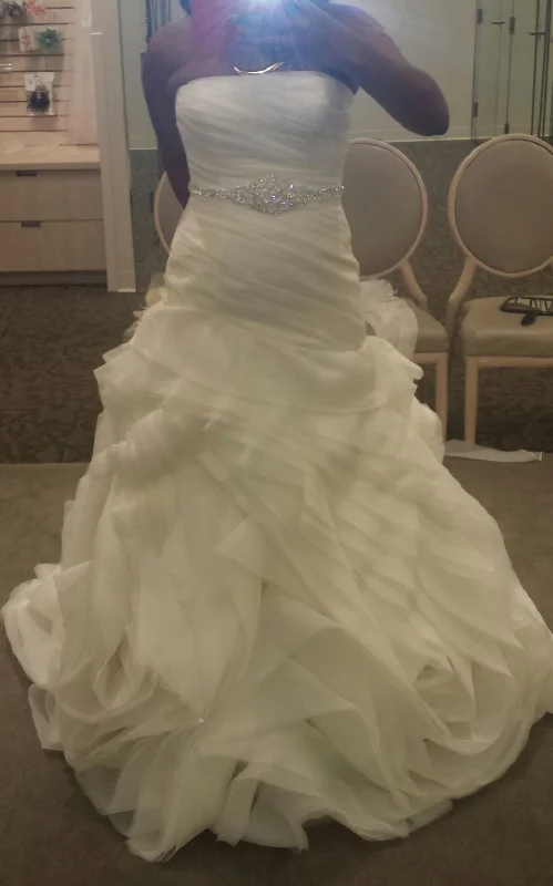 Fantastic Offers Vera Wang White by Vera WangOrganza Fit and Flare Gown with