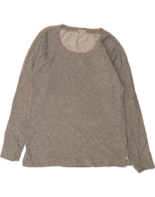 Quick Sale J. CREW Womens Sweatshirt Jumper UK 10 Small Grey Cotton