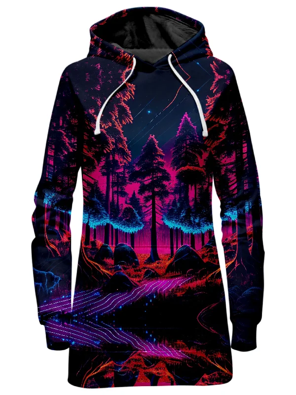 Savings Alert Neon Forest Hoodie Dress