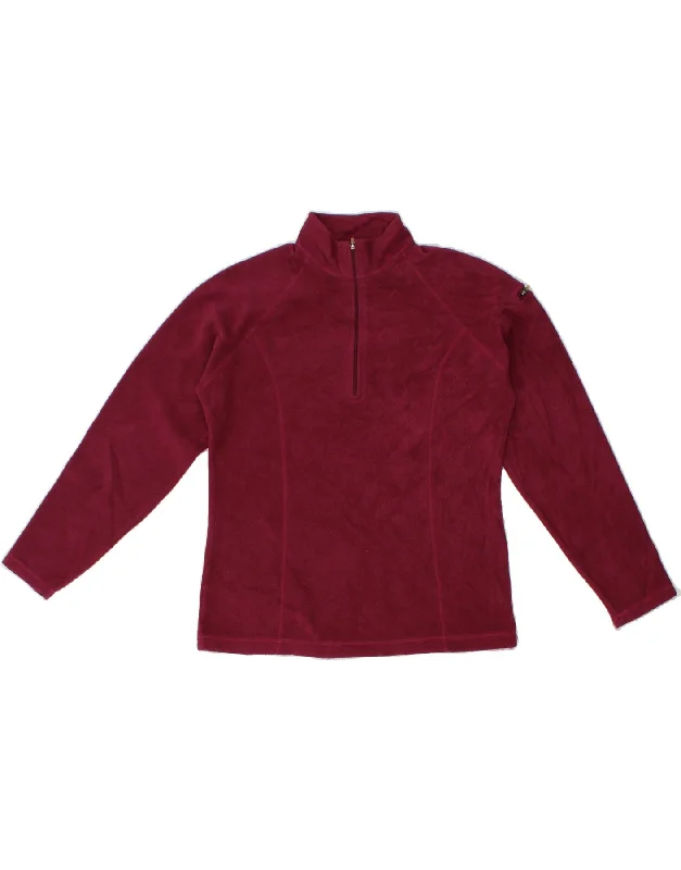 Big Savings L.L.BEAN Womens Zip Neck Fleece Jumper UK 10 Small Red