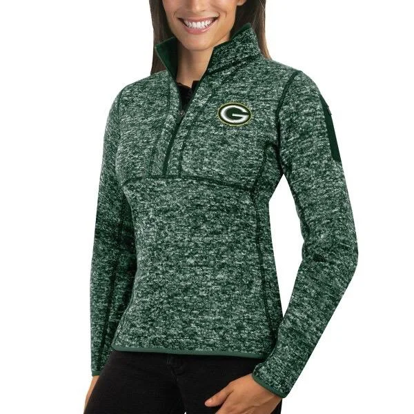 Best Seller Antigua Women's Green Bay Packer Fortune Half Zip Pullover Size XL MSP$125 Best Seller Antigua Women's Green Bay Packer Fortune Half Zip Pullover Size XL MSP$125