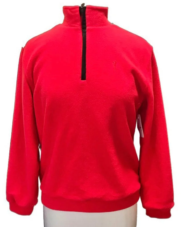 The Best Prices Golfino 1/4 Zip Red Fleece Pullover Size S MSP$160
