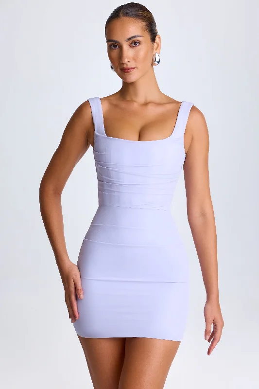 Deal Zone Draped Corset Mini Dress in Soft Lilac