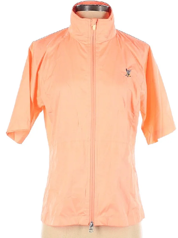 Blowout Deals Zero Restriction Coral Short Sleeve Wind Vest with Winged Foot Logo Size S MSP$125