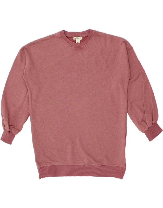 Fantastic Offers OASIS Womens Sweatshirt Jumper UK 14 Medium Pink Polyester
