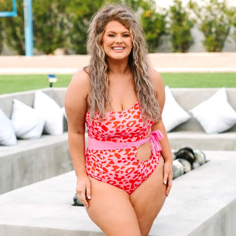 Big Savings Meet Me In Maui Swimsuit, Pink