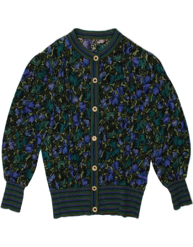 Best Deals VINTAGE Womens Cardigan Sweater UK 18 XL Green Floral