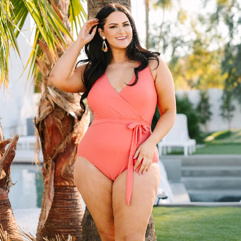 Act Now Meet You At The Sandbar Swimsuit, Red