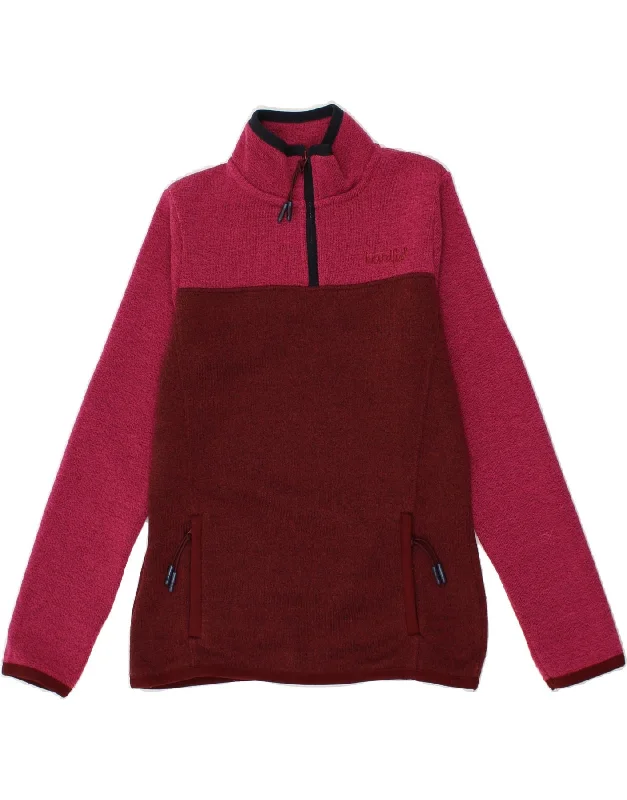 Price Smash WEIRD FISH Womens Sweatshirt Jumper UK 10 Small  Maroon Colourblock