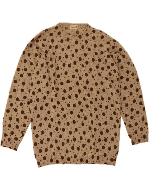 Clearance Sale DIANA BENTALLS Womens Crew Neck Jumper Sweater IT 46 Large Beige Polka Dot Clearance Sale DIANA BENTALLS Womens Crew Neck Jumper Sweater IT 46 Large Beige Polka Dot