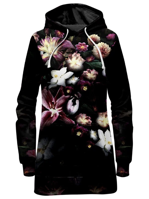 Stock Clearance Blooming Teal Hoodie Dress