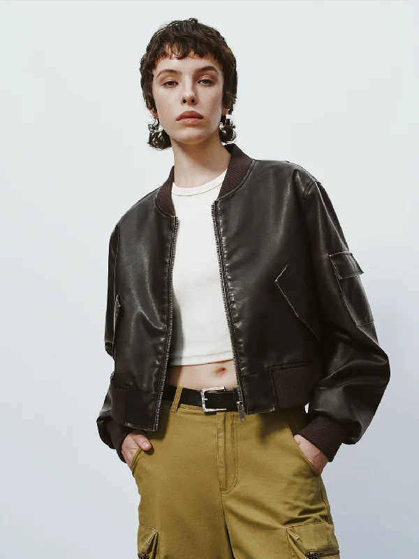 Don't Miss Loose Vegan Leather Jacket