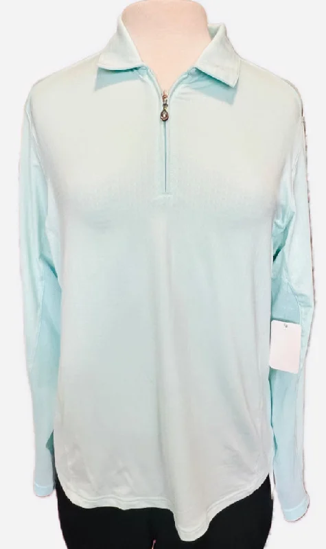 Clearance Event San Soleil Aqua 1/4 Zip Sun Shirt Size L MSP $98