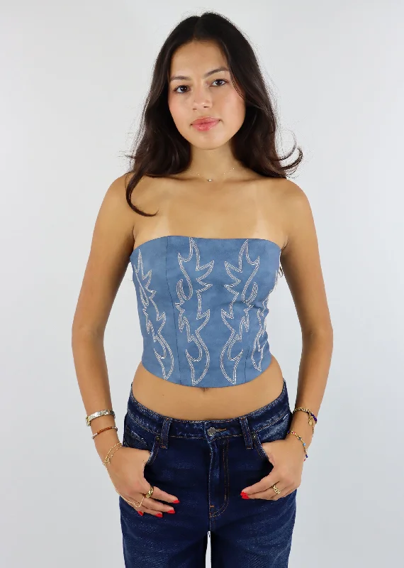 Weekend Flash Sale Thunderstruck Corset ★ Blue