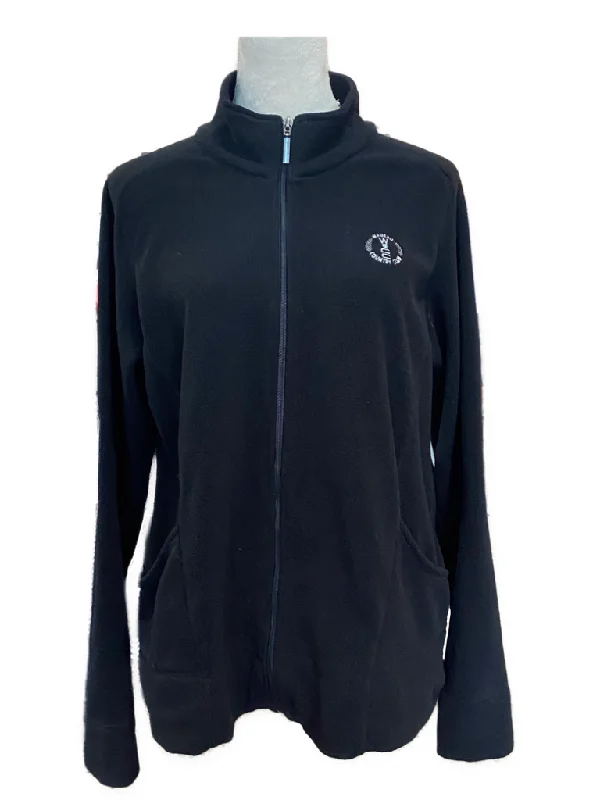 Super Savings Gear Black Women's Fleece Full-Zip Golf Jacket w/logo Size L