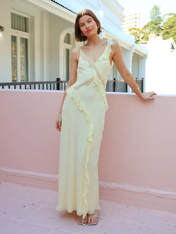 Clearance Items Bec & Bridge Knox Maxi Dress in Ice Yellow