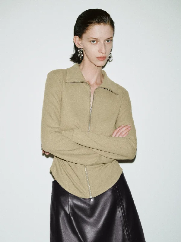 Members Only Zip Up Loose Shirts