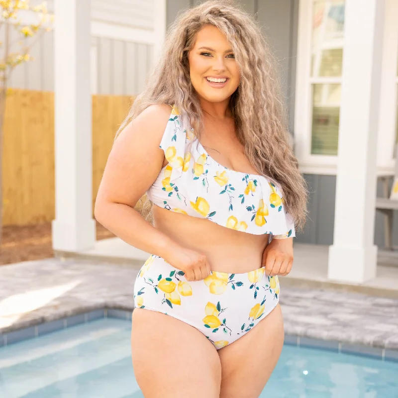 Savings Galore Let's Go Watch The Sunset Swim Bottom, Lemon Yellow
