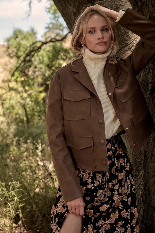 Exclusive Offers Put in the Work Vegan Leather Utility Jacket