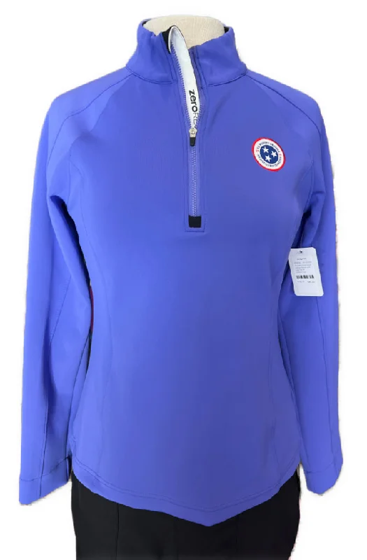 Buy More, Save More Zero Restriction Purple 1/4 Zip Pullover with Logo SIze M