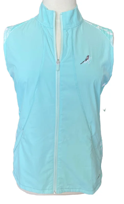 Overstock New Annika by Cutter & Buck Aqua Vest w/ Patterned trim & Logo Size XL MSP$120