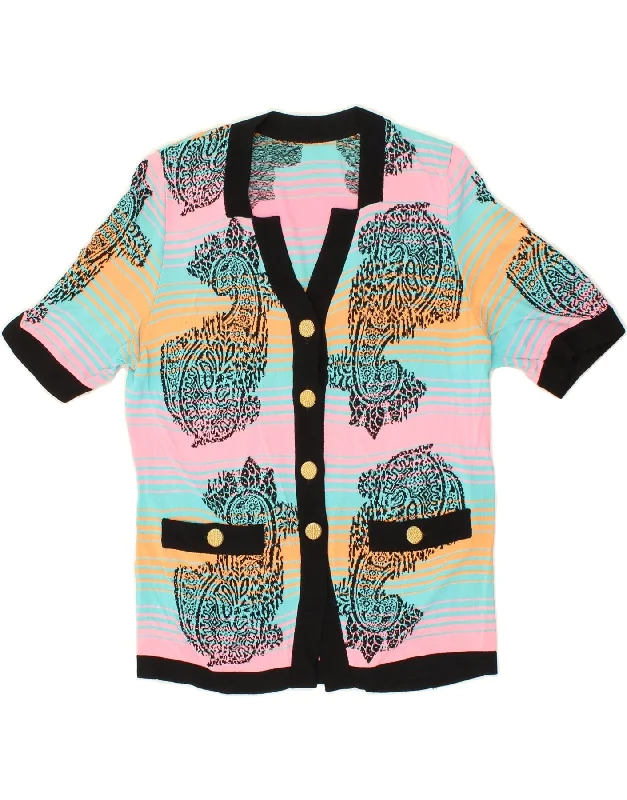 Midnight Madness VINTAGE Womens Cardigan Sweater UK 16 Large Multicoloured Paisley