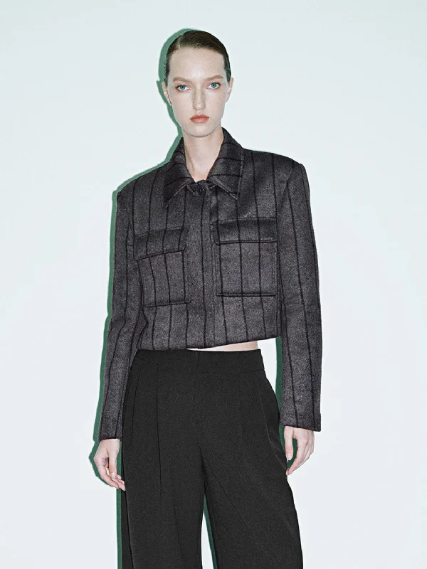 Overstock Striped Straight Jacket