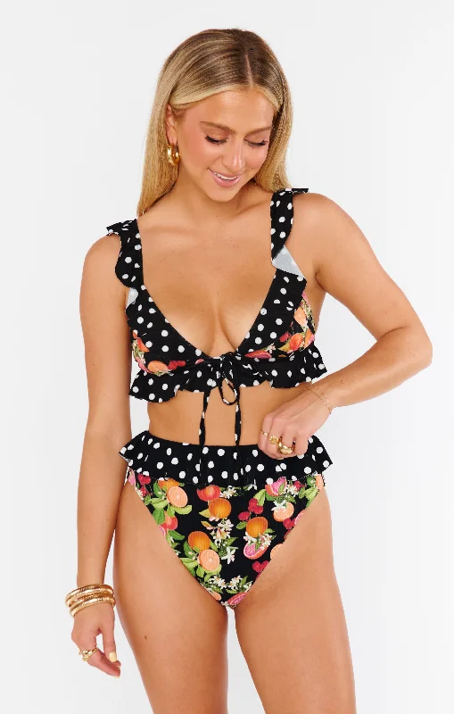Limited Quantity Carolina Ruffle Top ~ Tropical Sangria Multi