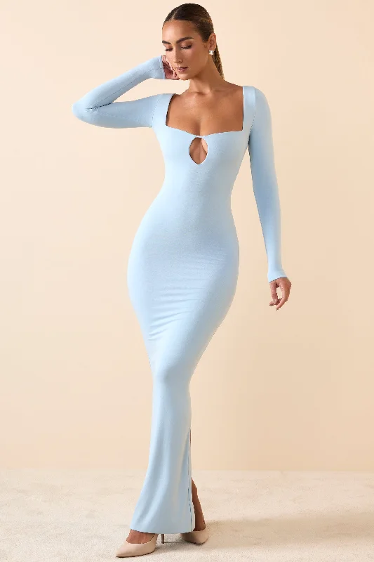 Unmissable Offer Modal Keyhole Cut-Out Maxi Dress in Ice Blue