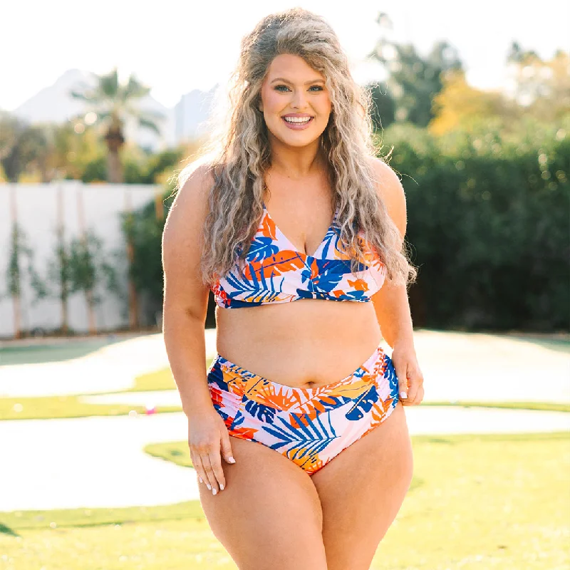 Today's Special Oceans Of Love Swim Top, Orange Floral