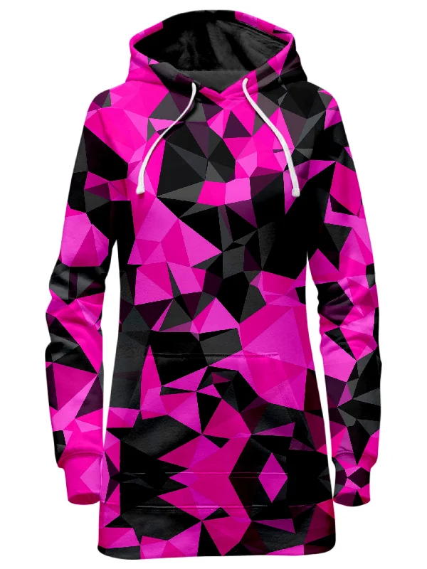 Grand Opening Sale Pink and Black Geo Hoodie Dress