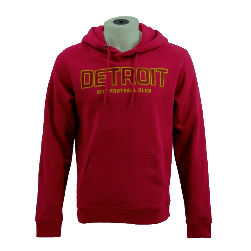 Deep Discounts DCFC Corduroy DETROIT Hoodie- Maroon
