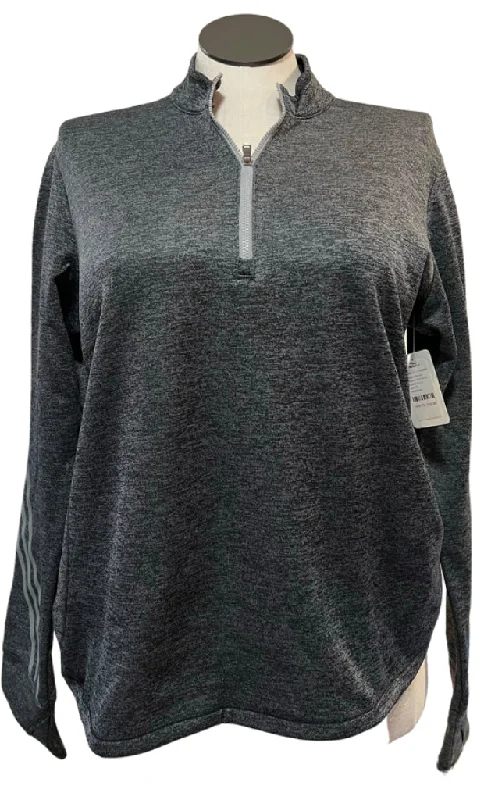 Today Only Adidas Charcoal Heather Thermal Zip Pullover Size XL. MSP$75