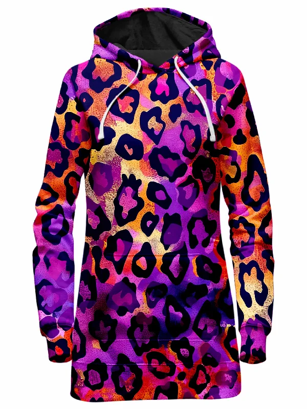 Crazy Deals Neon Leopard Hoodie Dress