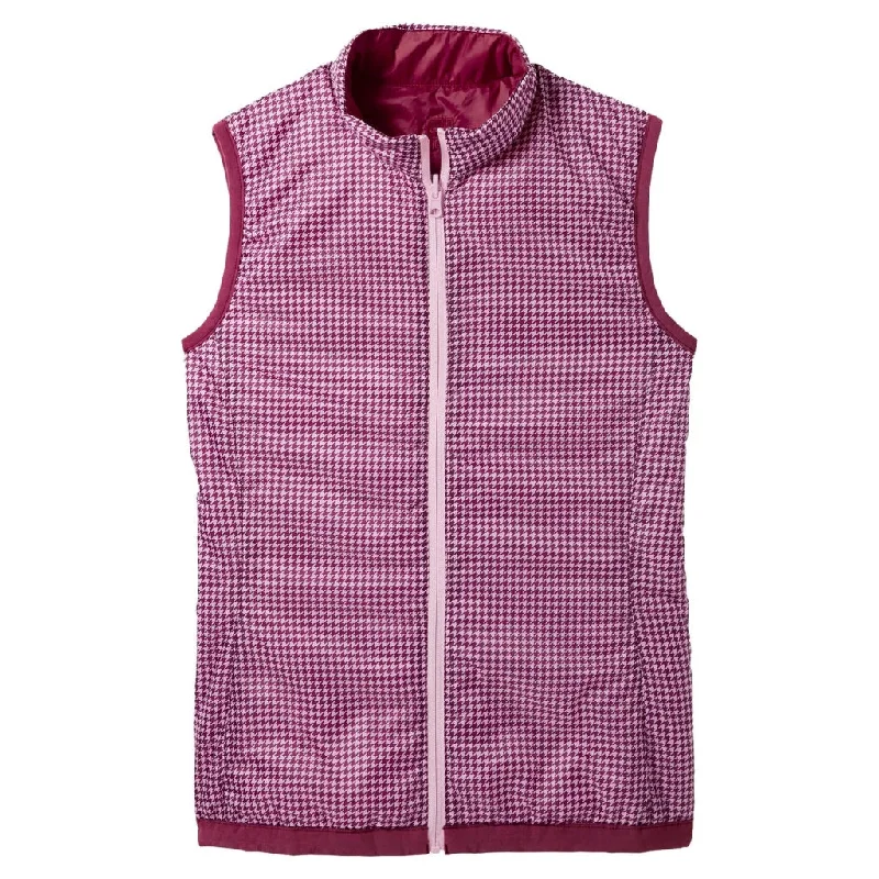 Limited Quantity New Footjoy Women's Reversible Golf Vest- Maroon/ Houndstooth Size XL MSP$150 Limited Quantity New Footjoy Women's Reversible Golf Vest- Maroon/ Houndstooth Size XL MSP$150